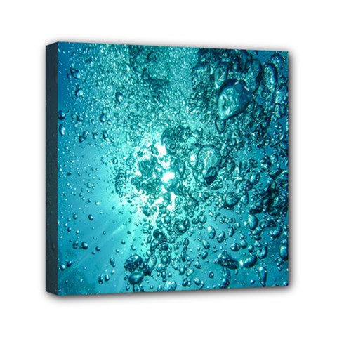 Bubbles Water Bub Mini Canvas 6  X 6  (stretched) by artworkshop
