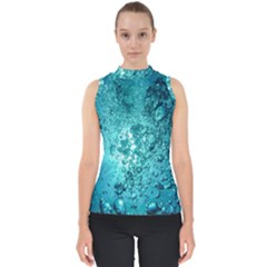 Bubbles Water Bub Mock Neck Shell Top by artworkshop