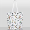 Seamless-pattern-with-moth-butterfly-dragonfly-white-backdrop Full Print Rope Handle Tote (Small) View2