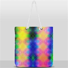 Inverted Circles Full Print Rope Handle Tote (large) by Thespacecampers