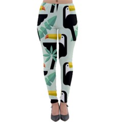Seamless-tropical-pattern-with-birds Lightweight Velour Leggings