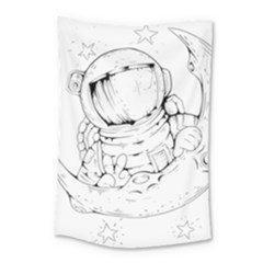 Astronaut-moon-space-astronomy Small Tapestry by Jancukart