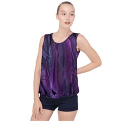 Feather Bubble Hem Chiffon Tank Top by artworkshop