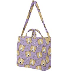 Corgi Pattern Square Shoulder Tote Bag by Sudhe