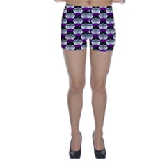 Hackers Town Void Mantis Hexagon Asexual Ace Pride Flag Skinny Shorts by WetdryvacsLair