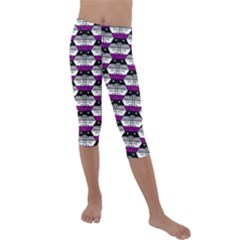 Hackers Town Void Mantis Hexagon Asexual Ace Pride Flag Kids  Lightweight Velour Capri Leggings  by WetdryvacsLair