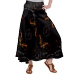 Abstract-animated-ornament-background-fractal-art- Satin Palazzo Pants