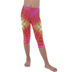 Liquid Lava Kids  Lightweight Velour Capri Leggings  by Thespacecampers