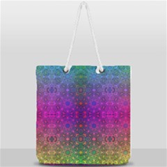 Stained Glass Full Print Rope Handle Tote (large) by Thespacecampers