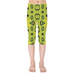 Abstract Pattern Geometric Backgrounds  Kids  Capri Leggings  by Eskimos