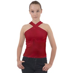 Fabric-b 002 Cross Neck Velour Top