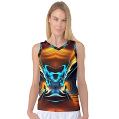 Duck-crazy-duck-abstract Women s Basketball Tank Top by Jancukart