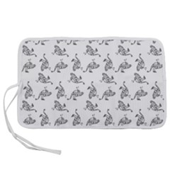 Robot Dog Drawing Motif Pattern Pen Storage Case (l) by dflcprintsclothing