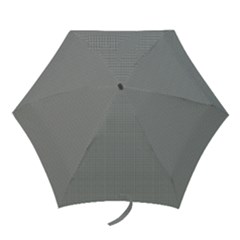 Small Soot Black And White Handpainted Houndstooth Check Watercolor Pattern Mini Folding Umbrellas by PodArtist