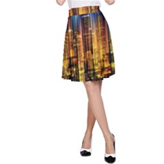 Skyline-light-rays-gloss-upgrade A-line Skirt by Jancukart