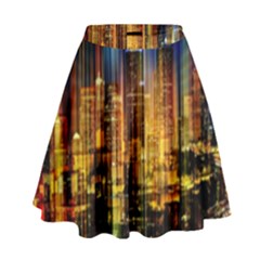 Skyline-light-rays-gloss-upgrade High Waist Skirt by Jancukart