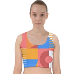 Geometric Series  Velvet Racer Back Crop Top by Sobalvarro