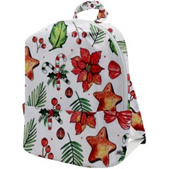 Pngtree-watercolor-christmas-pattern-background Zip Up Backpack by nate14shop