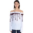 Illustration-chocolate-dropping-chocolate-background-vector Off Shoulder Long Sleeve Top View1