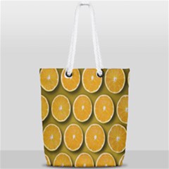 Oranges Slices  Pattern Full Print Rope Handle Tote (small) by artworkshop