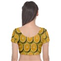 Oranges Slices  Pattern Velvet Short Sleeve Crop Top  View2