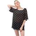 Be Wild Text Motif Pattern Oversized Chiffon Top View1