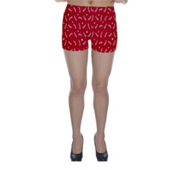 Christmas Pattern,love Red Skinny Shorts by nate14shop