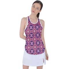 Abstract-background-motif Racer Back Mesh Tank Top