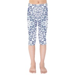 Blue-design Kids  Capri Leggings  by nateshop