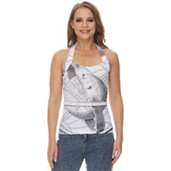 Constellations Celestial Moon Earth Basic Halter Top