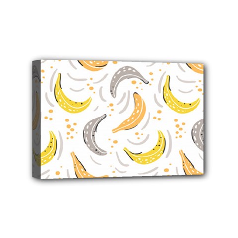 Seamless Stylish Pattern-with-fresh-yellow-bananas-background Mini Canvas 6  X 4  (stretched) by Wegoenart