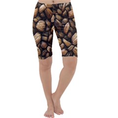 Coffe Cropped Leggings  by nateshop