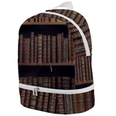 Books Covers Book Case Old Library Zip Bottom Backpack by Amaryn4rt