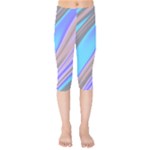 Wave Abstract Texture Design Kids  Capri Leggings 