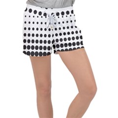 Halftone Pattern Dot Modern Retro Texture Circle Velour Lounge Shorts by artworkshop