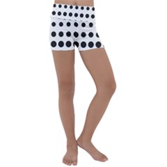 Halftone Pattern Dot Modern Retro Texture Circle Kids  Lightweight Velour Yoga Shorts by artworkshop