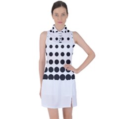 Halftone Pattern Dot Modern Retro Texture Circle Women s Sleeveless Polo Tee by artworkshop