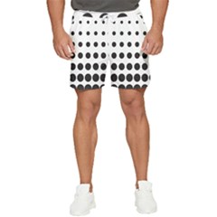 Halftone Pattern Dot Modern Retro Texture Circle Men s Runner Shorts by artworkshop