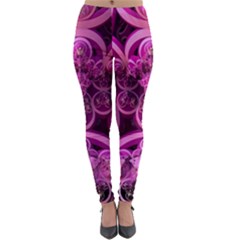 Fractal-math-geometry-visualization Pink Lightweight Velour Leggings by Pakrebo