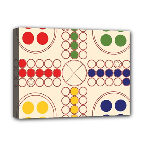 Ludo Game Deluxe Canvas 16  X 12  (stretched)  by Wegoenart