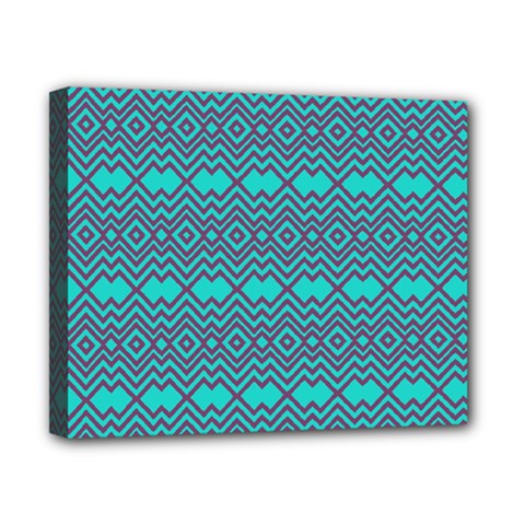 Chevron Zigzag Pattern Canvas 10  X 8  (stretched) by Wegoenart