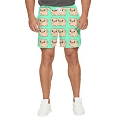 Puppy Pattern Wallpaper Dog Pet Men s Runner Shorts by Wegoenart