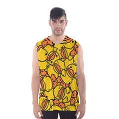 Illustration Duck Cartoon Background Pattern Men s Basketball Tank Top by Wegoenart