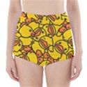 Illustration Duck Cartoon Background Pattern High-Waisted Bikini Bottoms View1
