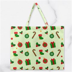Illustration Festive Background Holiday Background Zipper Large Tote Bag by Amaryn4rt