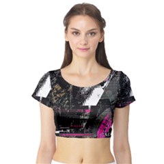 Grunge Witch Short Sleeve Crop Top by MRNStudios