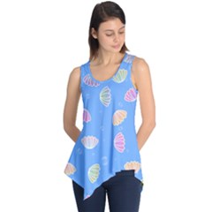 Illustration Seashell Clam Pattern Art Design Sleeveless Tunic by danenraven