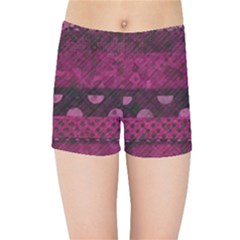 Illustration Background Pattern Texture Design Kids  Sports Shorts by danenraven