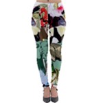 Zoo-animals-peacock-lion-hippo Lightweight Velour Leggings