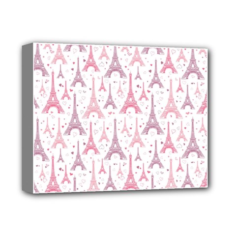 Eiffel Tower Pattern Wallpaper Deluxe Canvas 14  X 11  (stretched) by danenraven